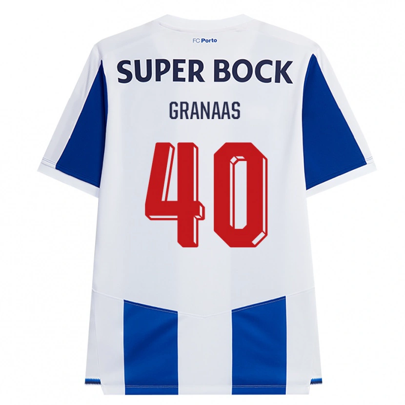 Danxen Dámské Eirik Granaas #40 Modrá Bílá Červená Domů Hráčské Dresy 2026/27 Dres
