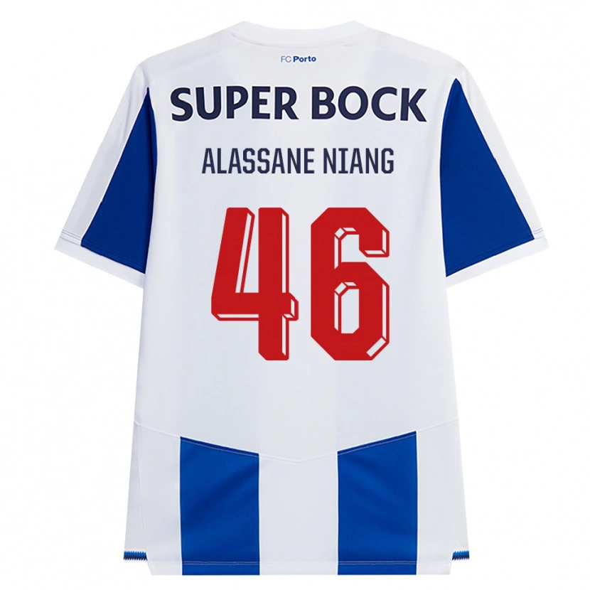 Danxen Dámské Mame Alassane Niang #46 Modrá Bílá Červená Domů Hráčské Dresy 2026/27 Dres