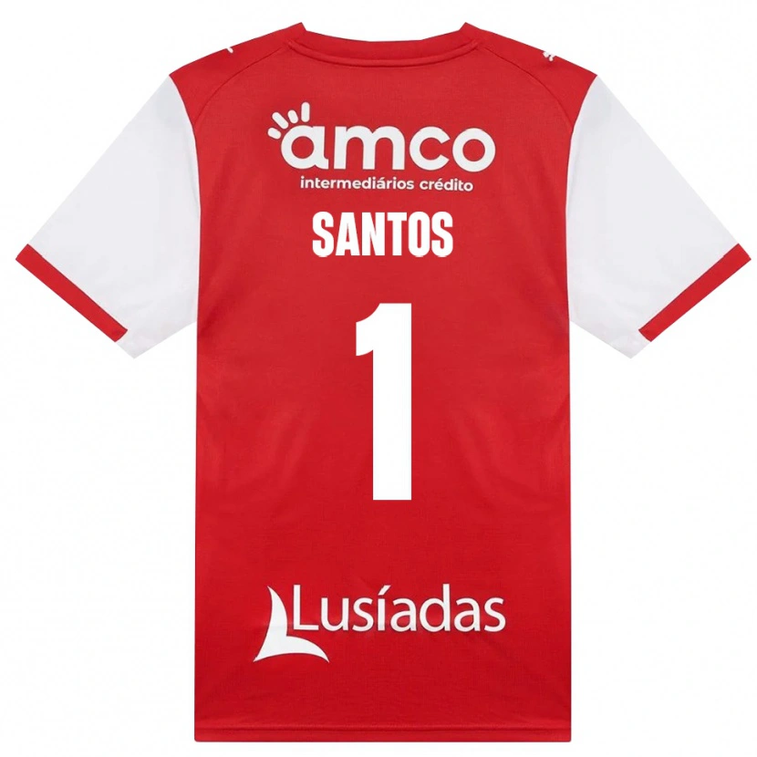 Danxen Dámské Matheus Santos #1 Bílá Červená Černá Domů Hráčské Dresy 2026/27 Dres
