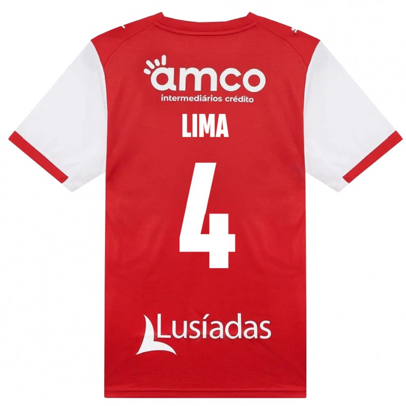 Danxen Dámské Guilherme Lima #4 Bílá Červená Černá Domů Hráčské Dresy 2026/27 Dres