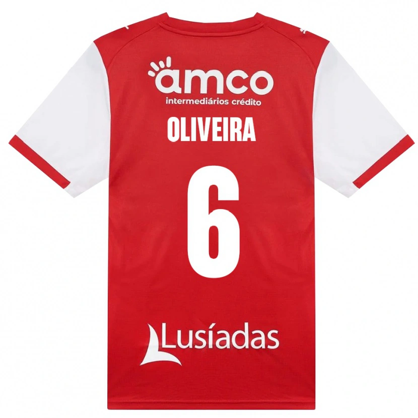 Danxen Dámské Afonso Oliveira #6 Bílá Červená Černá Domů Hráčské Dresy 2026/27 Dres