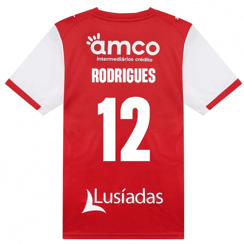 Danxen Dámské David Rodrigues #12 Bílá Červená Černá Domů Hráčské Dresy 2026/27 Dres