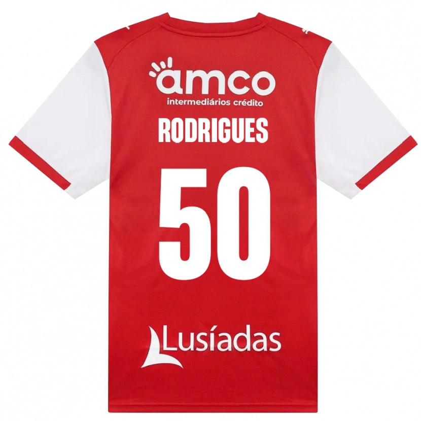 Danxen Dámské Diego Rodrigues #50 Bílá Červená Černá Domů Hráčské Dresy 2026/27 Dres