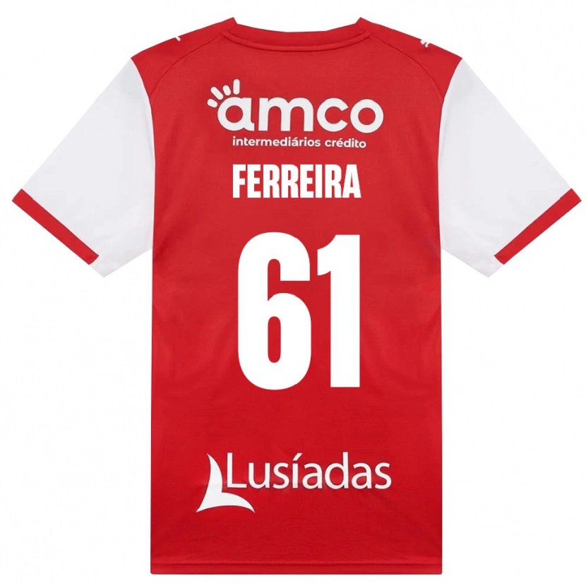 Danxen Dámské Tiago Ferreira #61 Bílá Červená Černá Domů Hráčské Dresy 2026/27 Dres