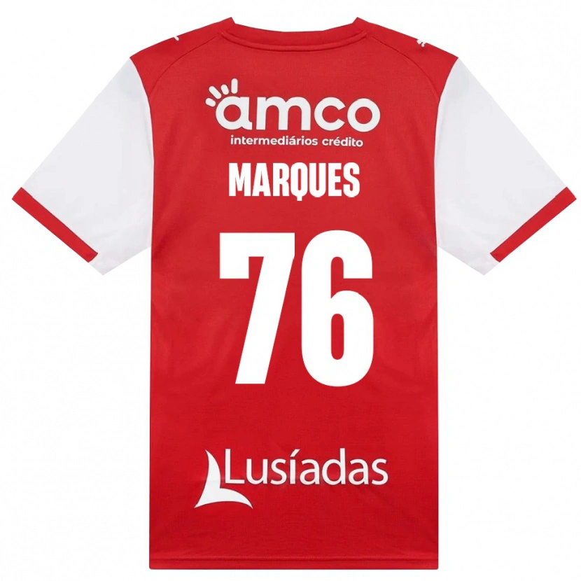 Danxen Dámské Tomás Marques #76 Bílá Červená Černá Domů Hráčské Dresy 2026/27 Dres