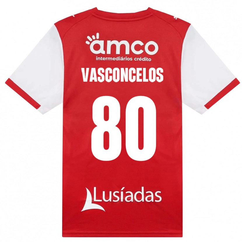 Danxen Dámské Vasconcelos #80 Bílá Červená Černá Domů Hráčské Dresy 2026/27 Dres