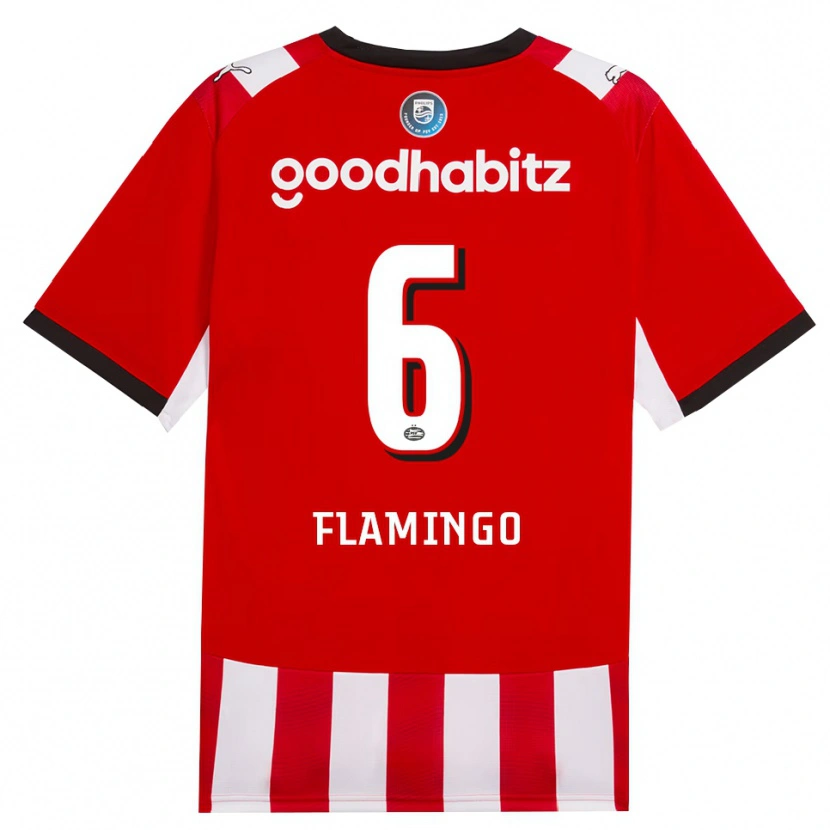 Danxen Dámské Ryan Flamingo #6 Červená Bílá Černá Domů Hráčské Dresy 2026/27 Dres
