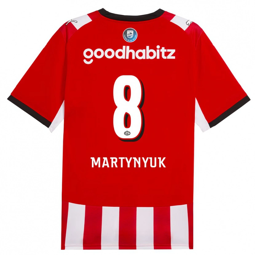 Danxen Dámské Anton Martynyuk #8 Červená Bílá Černá Domů Hráčské Dresy 2026/27 Dres