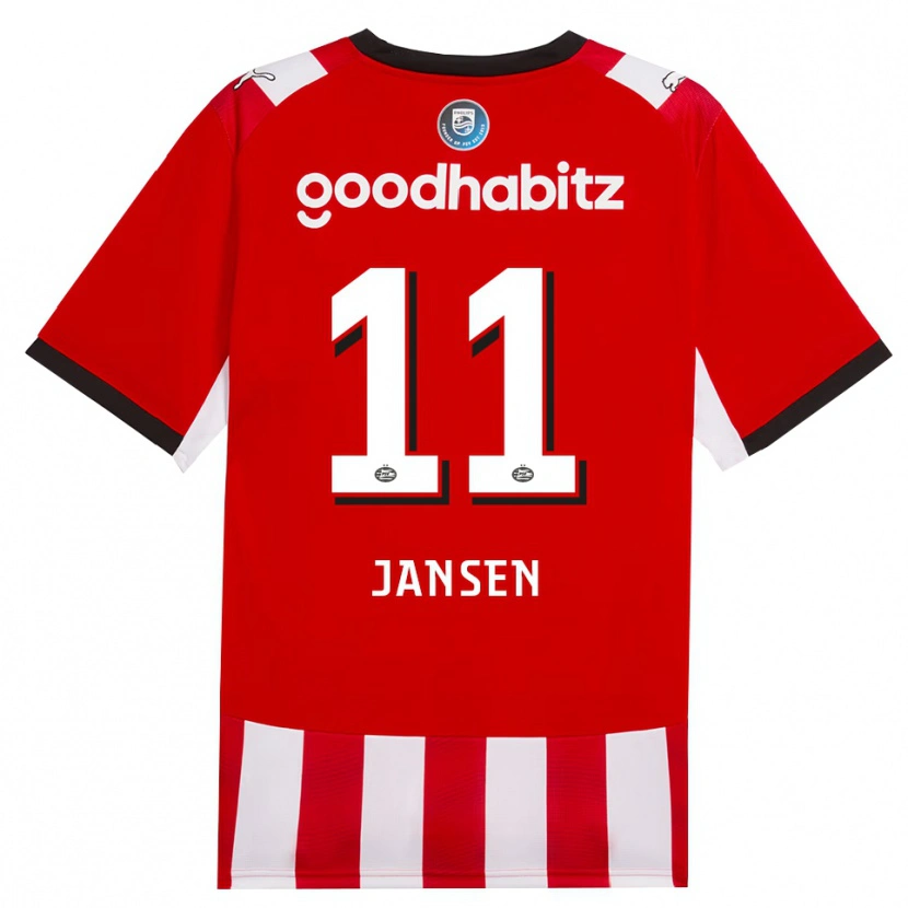 Danxen Dámské Renate Jansen #11 Červená Bílá Černá Domů Hráčské Dresy 2026/27 Dres