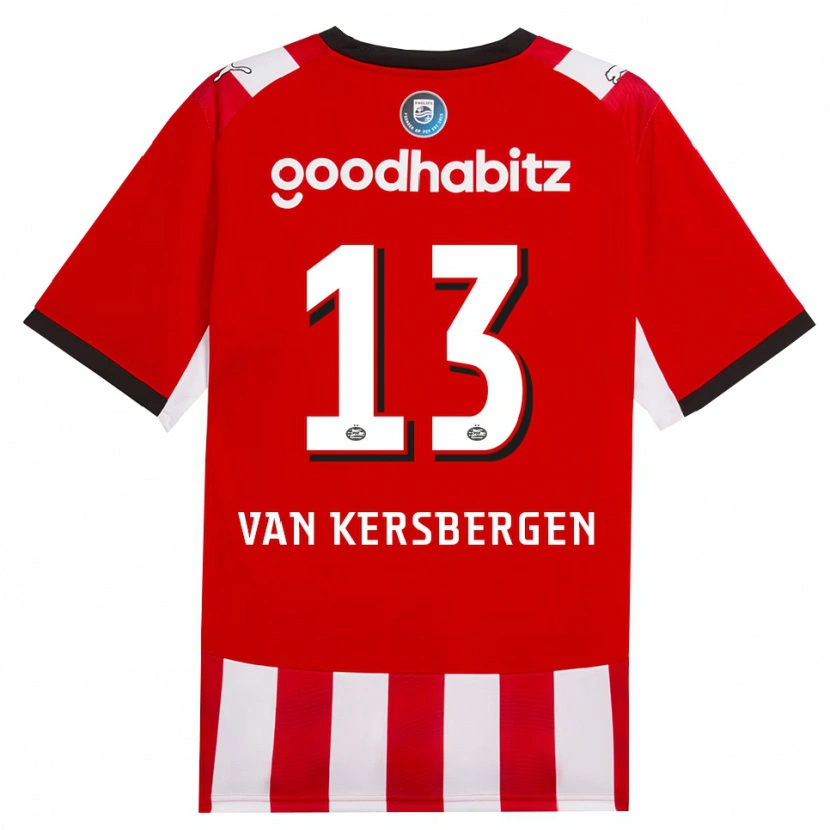 Danxen Dámské Sander Van Kersbergen #13 Červená Bílá Černá Domů Hráčské Dresy 2026/27 Dres