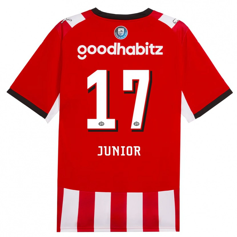 Danxen Dámské Mauro Júnior #17 Červená Bílá Černá Domů Hráčské Dresy 2026/27 Dres