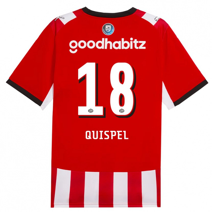 Danxen Dámské Peter Quispel #18 Červená Bílá Černá Domů Hráčské Dresy 2026/27 Dres