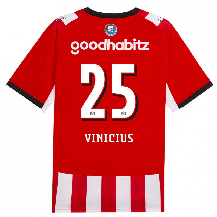 Danxen Dámské Carlos Vinicius #25 Červená Bílá Černá Domů Hráčské Dresy 2026/27 Dres