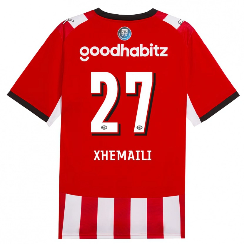 Danxen Dámské Riola Xhemaili #27 Červená Bílá Černá Domů Hráčské Dresy 2026/27 Dres
