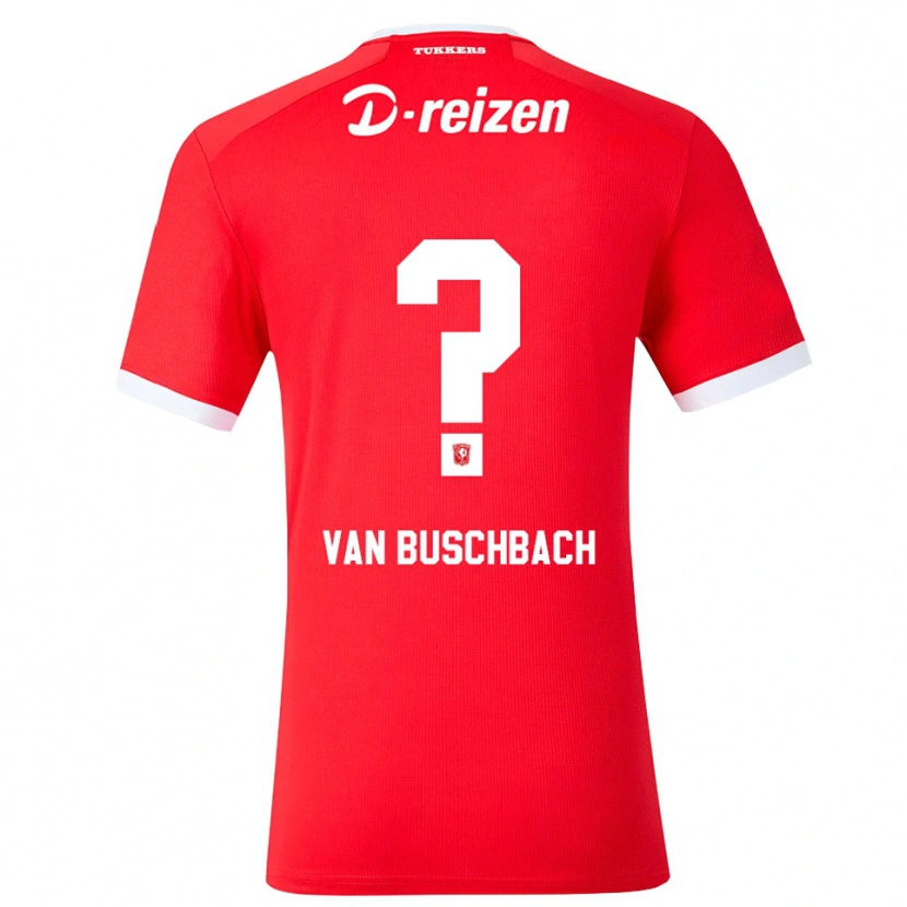 Danxen Dámské Myles Van Buschbach #0 Červená Bílá Domů Hráčské Dresy 2026/27 Dres