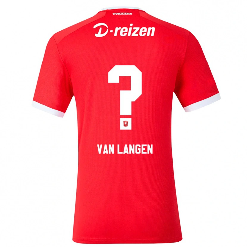 Danxen Dámské Siebe Van Langen #0 Červená Bílá Domů Hráčské Dresy 2026/27 Dres
