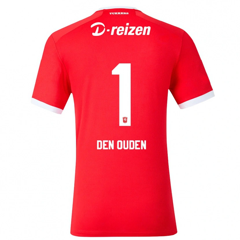 Danxen Dámské Jim Den Ouden #1 Červená Bílá Domů Hráčské Dresy 2026/27 Dres