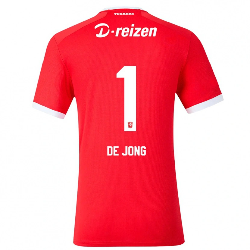 Danxen Dámské Danielle De Jong #1 Červená Bílá Domů Hráčské Dresy 2026/27 Dres