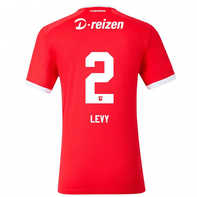 Danxen Dámské Ofek Levy #2 Červená Bílá Domů Hráčské Dresy 2026/27 Dres