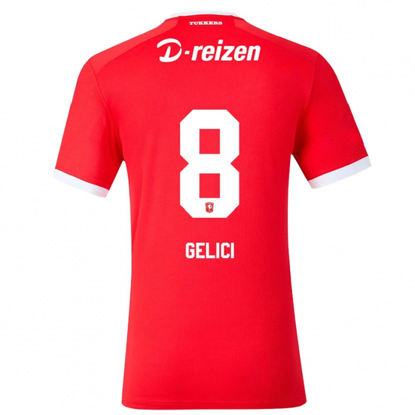 Danxen Dámské Delano Gelici #8 Červená Bílá Domů Hráčské Dresy 2026/27 Dres