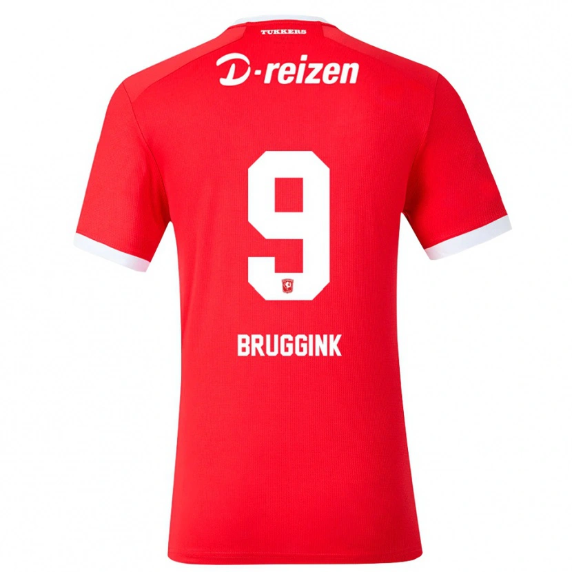 Danxen Dámské Pim Bruggink #9 Červená Bílá Domů Hráčské Dresy 2026/27 Dres