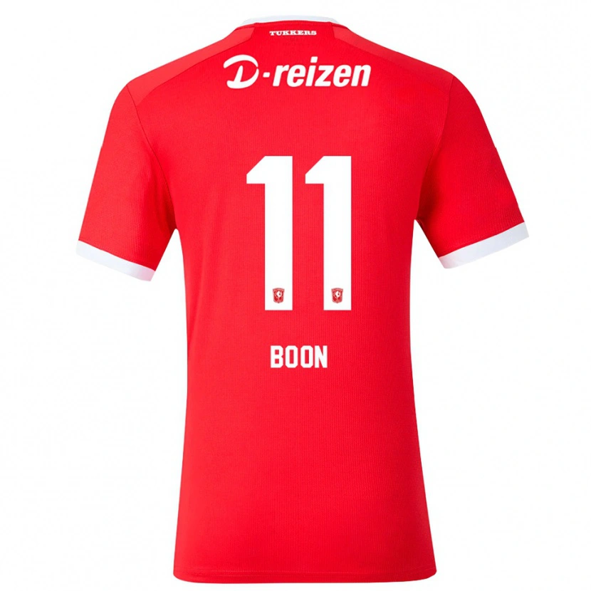Danxen Dámské Damian Boon #11 Červená Bílá Domů Hráčské Dresy 2026/27 Dres
