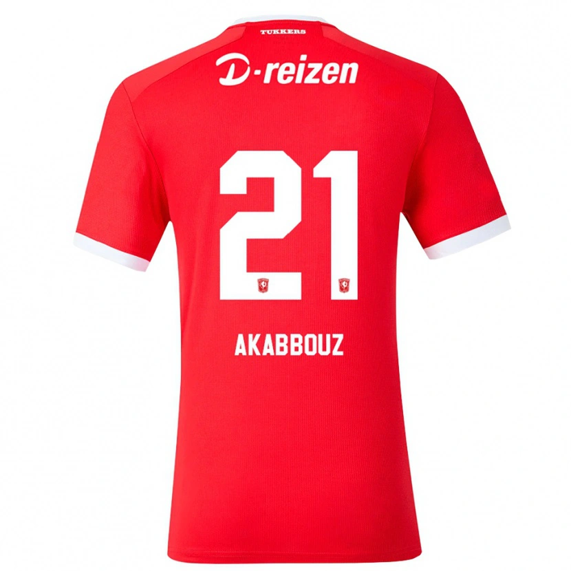 Danxen Dámské Imrane Akabbouz #21 Červená Bílá Domů Hráčské Dresy 2026/27 Dres