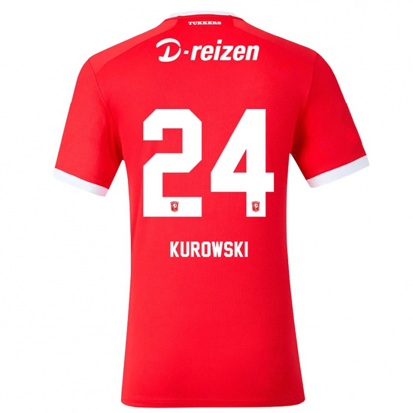 Danxen Dámské Krzysztof Kurowski #24 Červená Bílá Domů Hráčské Dresy 2026/27 Dres