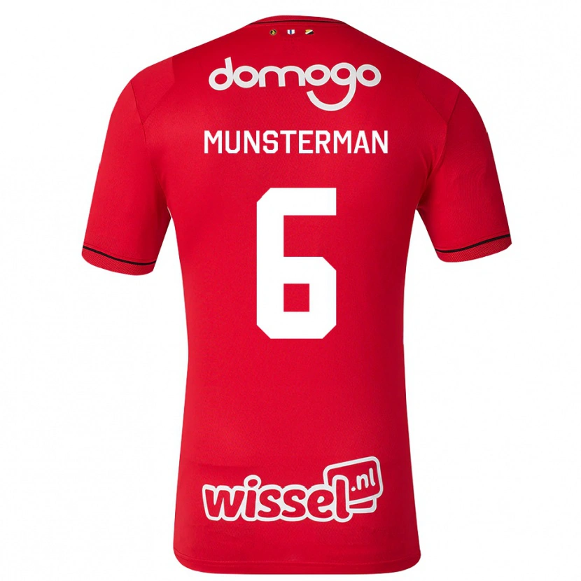 Danxen Dámské Marthe Munsterman #6 Červená Bílá Černá Domů Hráčské Dresy 2026/27 Dres