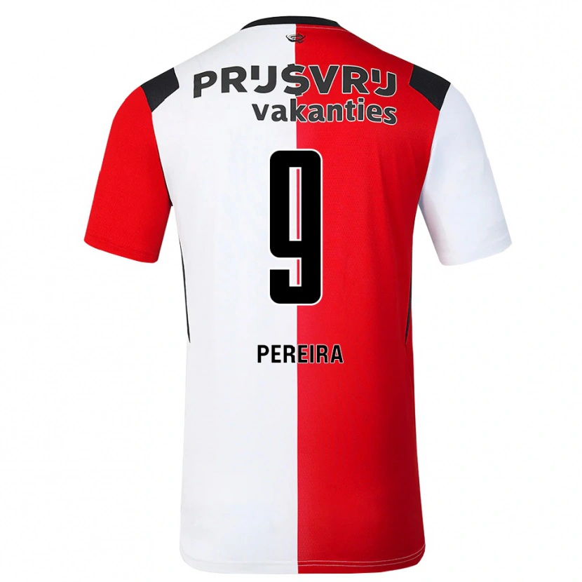 Danxen Dámské Danilo Pereira #9 Červená Bílá Černá Domů Hráčské Dresy 2026/27 Dres