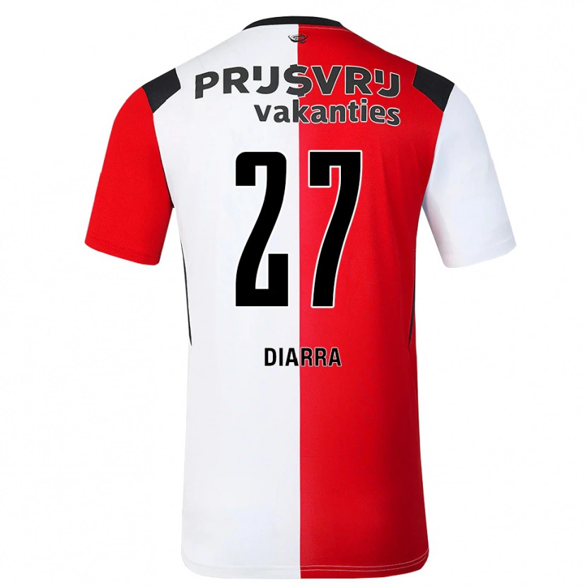 Danxen Dámské Gaoussou Diarra #27 Červená Bílá Černá Domů Hráčské Dresy 2026/27 Dres
