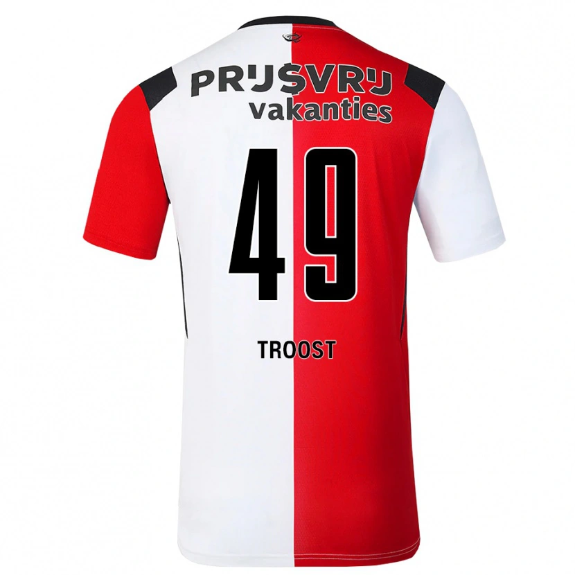 Danxen Dámské Tein Troost #49 Červená Bílá Černá Domů Hráčské Dresy 2026/27 Dres