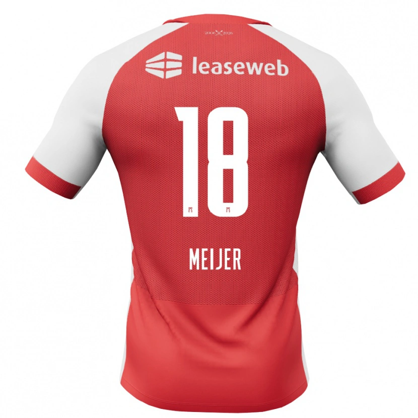 Danxen Dámské Noah Meijer #18 Červená Bílá Černá Domů Hráčské Dresy 2026/27 Dres