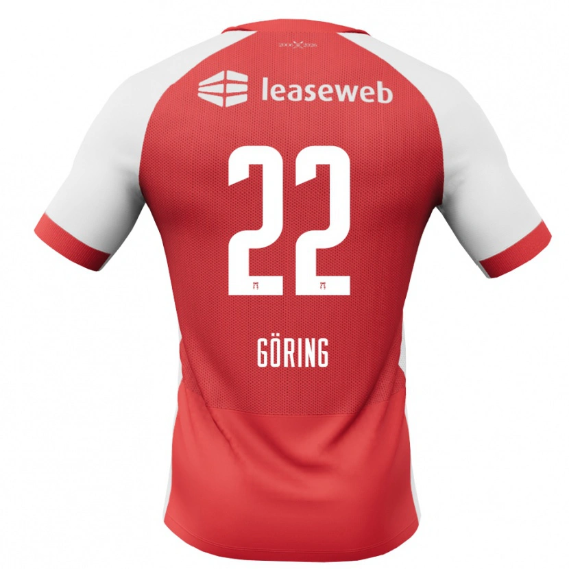 Danxen Dámské Christian Göring #22 Červená Bílá Černá Domů Hráčské Dresy 2026/27 Dres