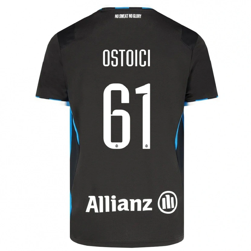 Danxen Dámské Stefan Ostoici #61 Černá Červená Modrá Domů Hráčské Dresy 2026/27 Dres