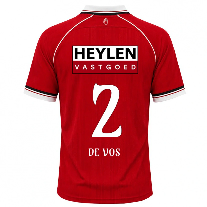 Danxen Dámské Lucas De Vos #2 Červená Bílá Černá Domů Hráčské Dresy 2026/27 Dres