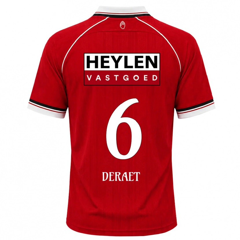 Danxen Dámské Xavi Deraet #6 Červená Bílá Černá Domů Hráčské Dresy 2026/27 Dres