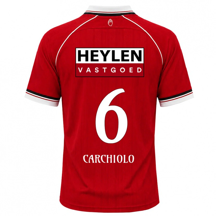 Danxen Dámské Ilano Carchiolo #6 Červená Bílá Černá Domů Hráčské Dresy 2026/27 Dres