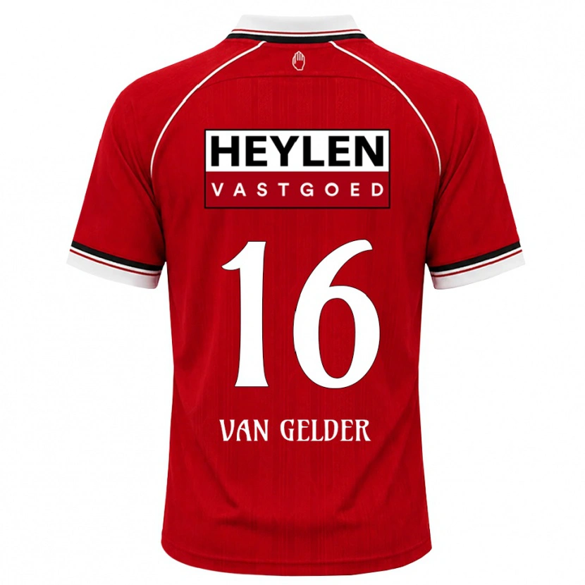 Danxen Dámské Louie Van Gelder #16 Červená Bílá Černá Domů Hráčské Dresy 2026/27 Dres