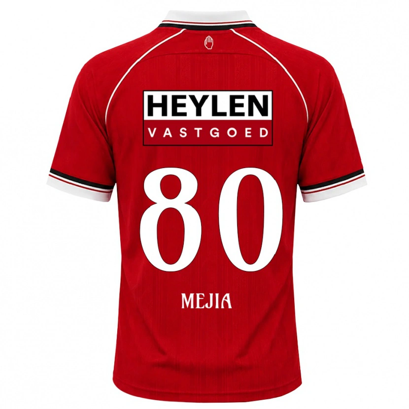 Danxen Dámské Carlos Mejia #80 Červená Bílá Černá Domů Hráčské Dresy 2026/27 Dres