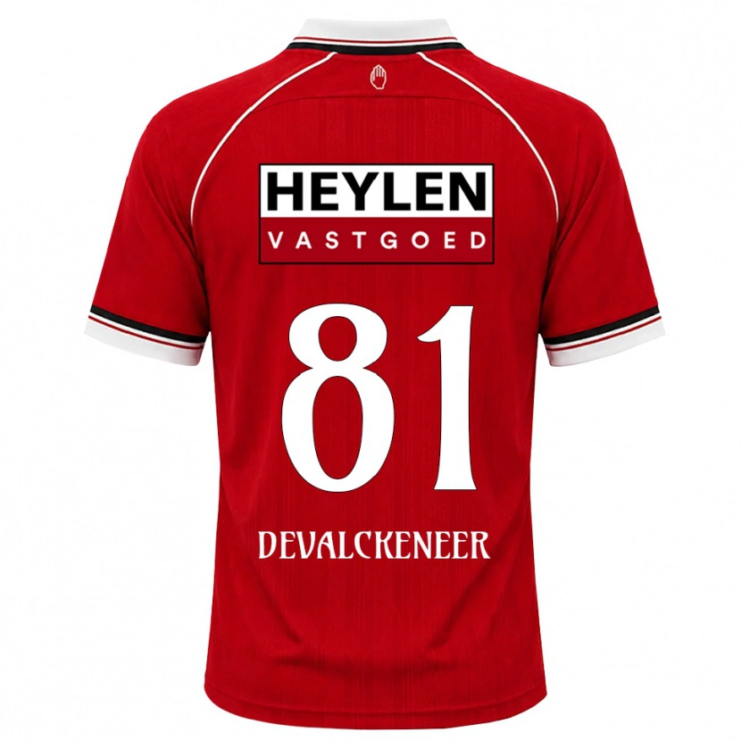 Danxen Dámské Niels Devalckeneer #81 Červená Bílá Černá Domů Hráčské Dresy 2026/27 Dres