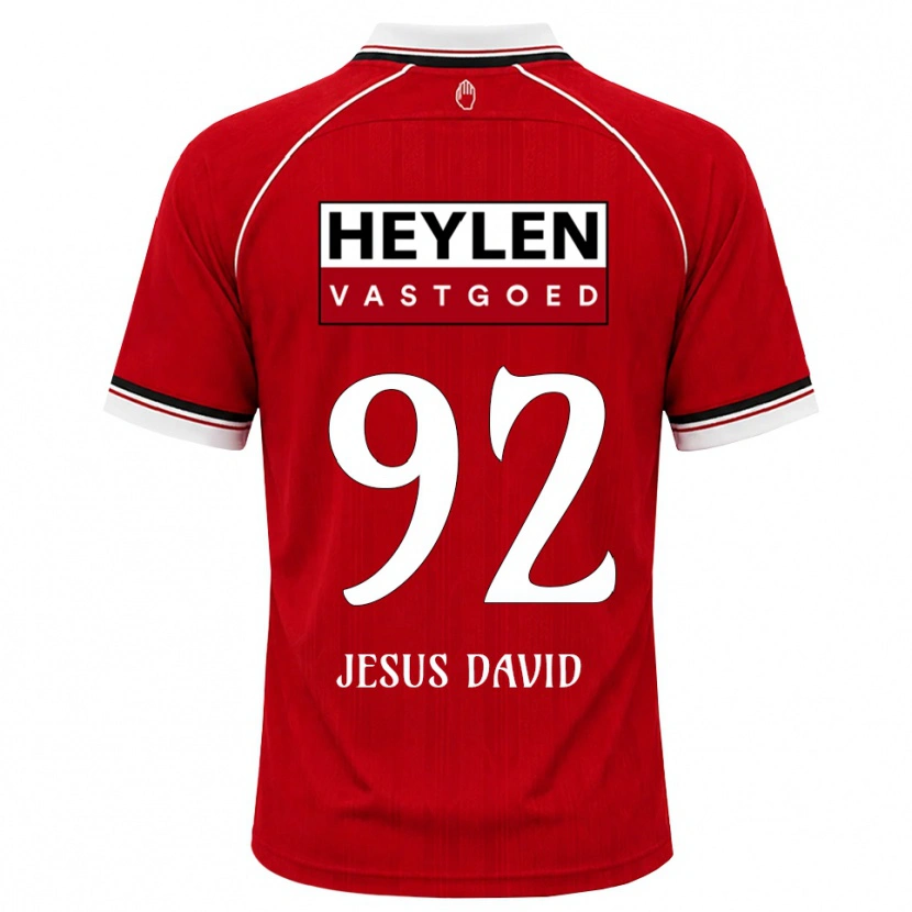 Danxen Dámské Gabriel Jesus David #92 Červená Bílá Černá Domů Hráčské Dresy 2026/27 Dres