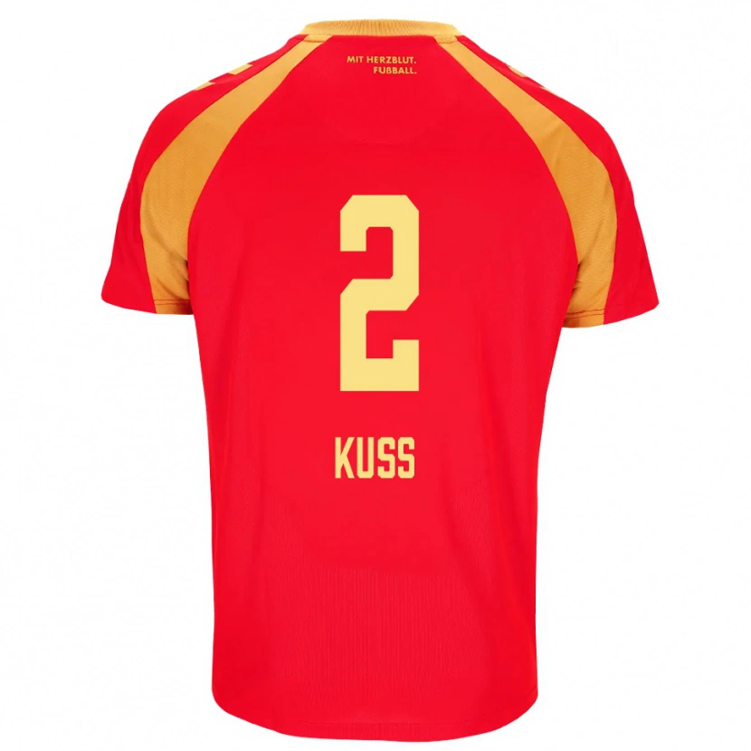 Danxen Dámské Damian Kuss #2 Červená Oranžová Černá Daleko Hráčské Dresy 2026/27 Dres