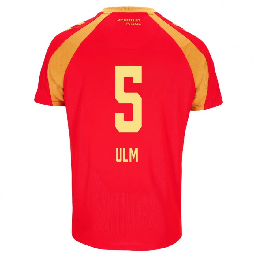 Danxen Dámské Ethan Ulm #5 Červená Oranžová Černá Daleko Hráčské Dresy 2026/27 Dres