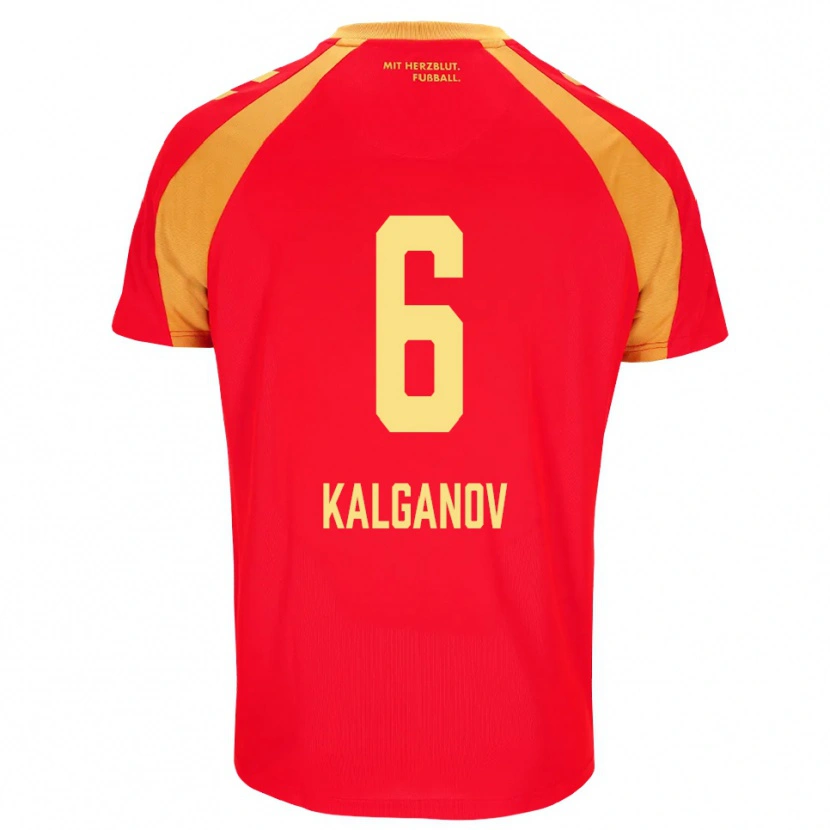 Danxen Dámské Levin Kalganov #6 Červená Oranžová Černá Daleko Hráčské Dresy 2026/27 Dres