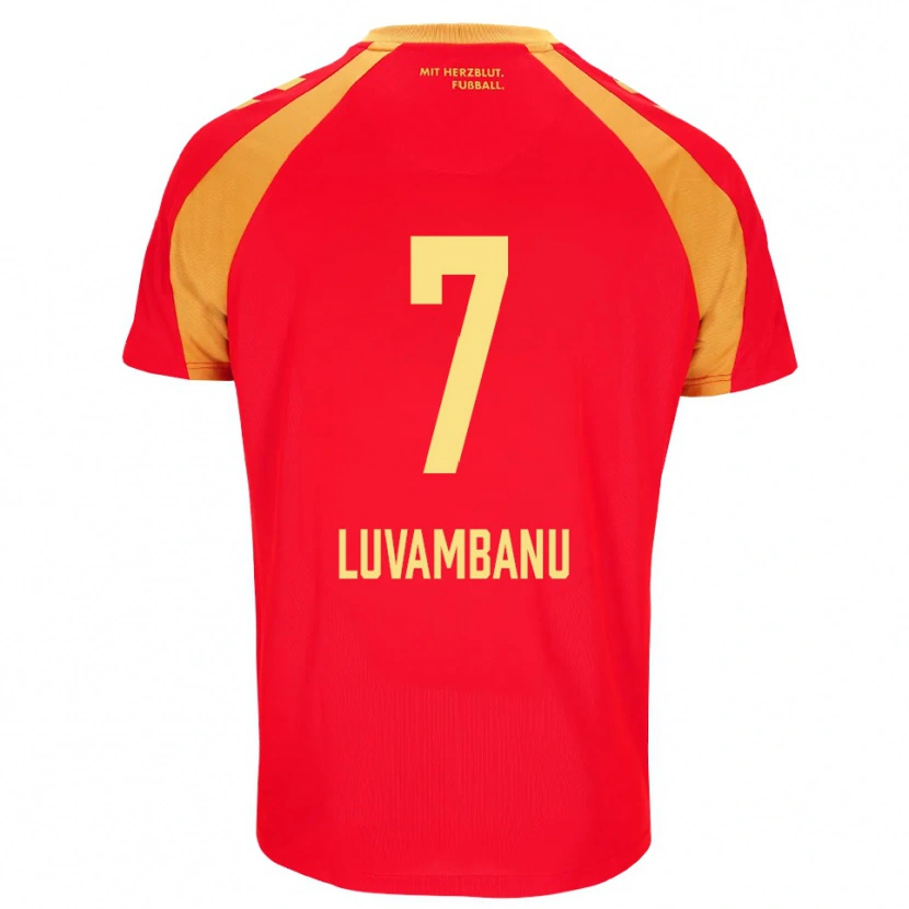 Danxen Dámské Danell Luvambanu #7 Červená Oranžová Černá Daleko Hráčské Dresy 2026/27 Dres