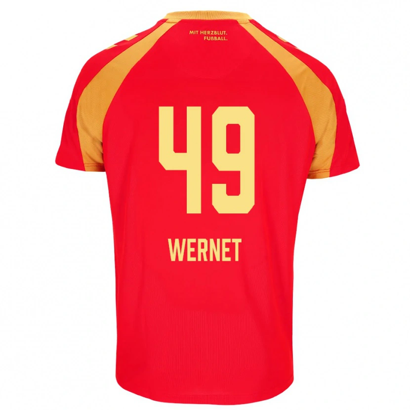 Danxen Dámské Vigo Wernet #49 Červená Oranžová Černá Daleko Hráčské Dresy 2026/27 Dres