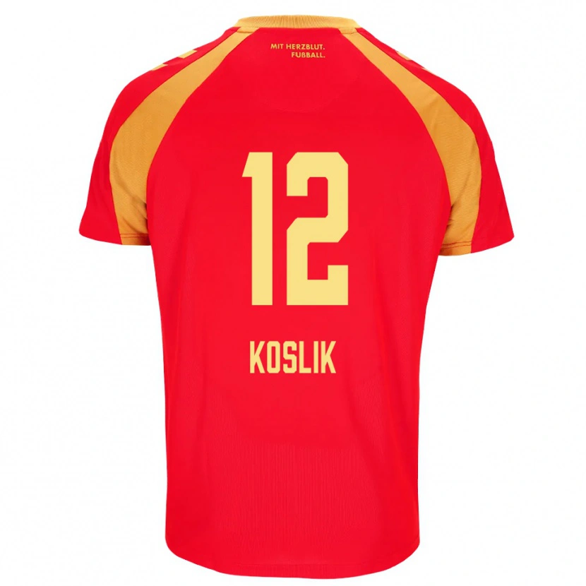Danxen Dámské Michel Koslik #12 Červená Oranžová Černá Daleko Hráčské Dresy 2026/27 Dres