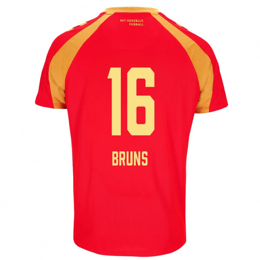 Danxen Dámské Tom Bruns #16 Červená Oranžová Černá Daleko Hráčské Dresy 2026/27 Dres