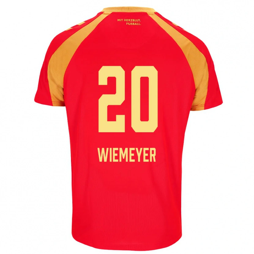 Danxen Dámské Felix Wiemeyer #20 Červená Oranžová Černá Daleko Hráčské Dresy 2026/27 Dres